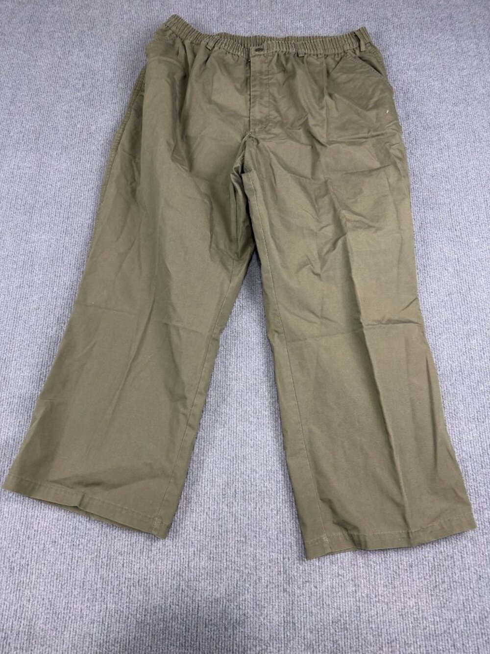Haband Casual Joe Mens Olive Green Elastic Waist Relaxed Pants 44